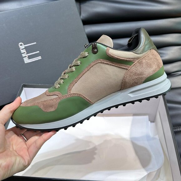 Green Dunhill Mens Mesh Breathable Sneakers - Picture 7 of 10